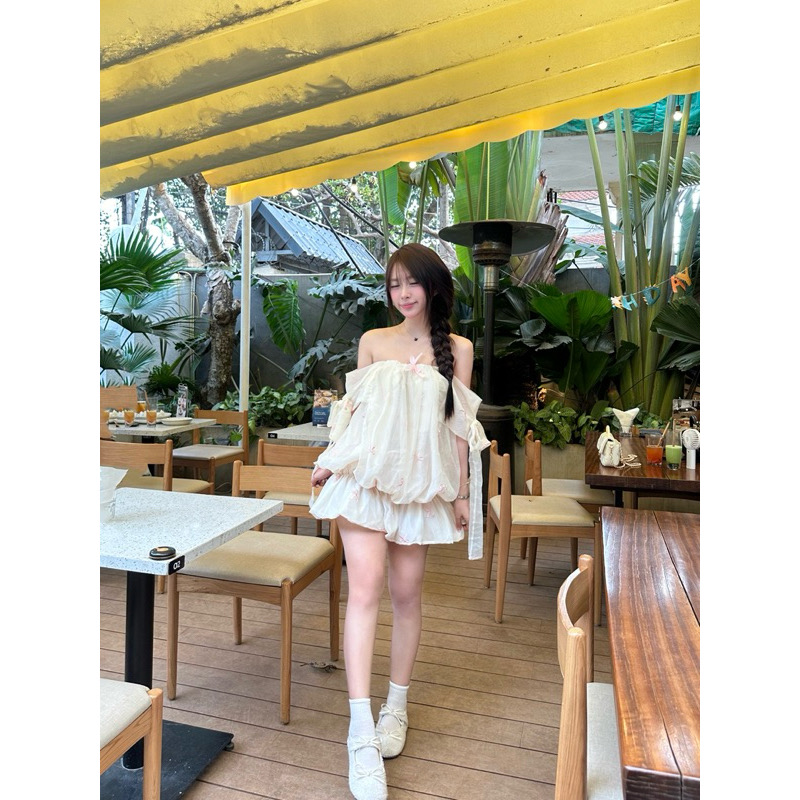 [ MINA DRESS ]- Váy hè tơ mềm thêu nơ 🎀 tay bồng thắt nơ điệu cho nữ - BRAND BY FAIRY 🧚🏻(TẶNG KÈM