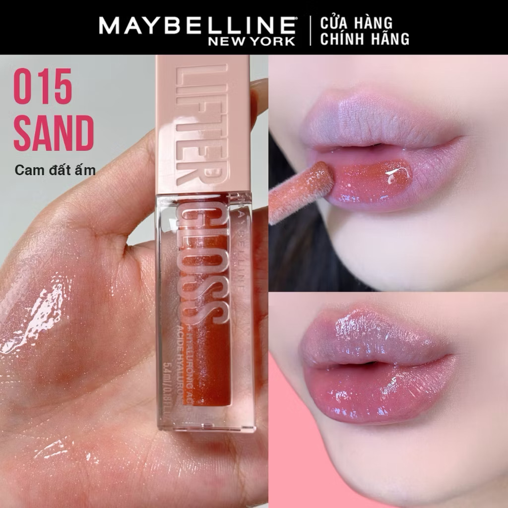 ￼Son Bóng Lifter Gloss cho Đôi Môi Đầy Căng Mọng Kẹo cùng Hyaluronic Acid Maybelline New York 5.4ML