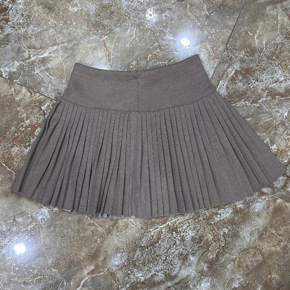[Hàng Chuẩn QC] Chân Váy Dạ  Xếp Ly Có Lót Trong Chất Dạ Dày Dặn 2